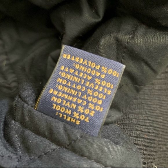 Brooks Brothers Storm System Wool Navy Bomber Coat Jacket XL Blue Zip - Picture 9 of 9